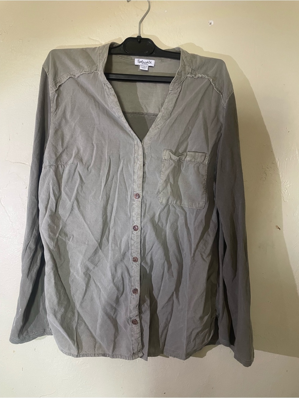 Splendid siseXS women Olive Button-Down Casual Shirt